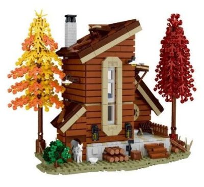 Waldhaus mit Hund 031073